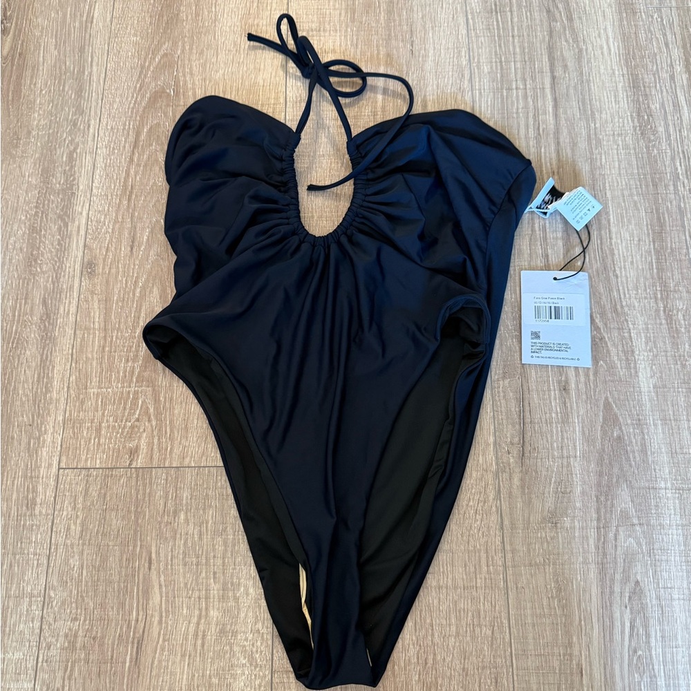 NWT: FERN ONE PIECE BLACK SWIMSUIT PRINCESS POLY never been worn